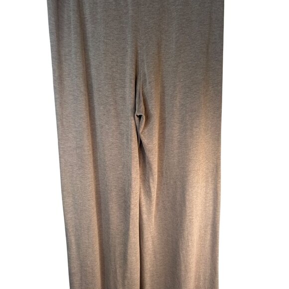 2/$30 ZARA Large Taupe Elastic Waist Wide Leg Silk Cotton Pants - Picture 12 of 14
